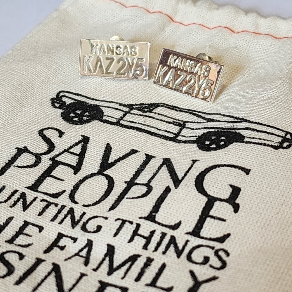 Supernatural Impala License Plate Stud Earrings